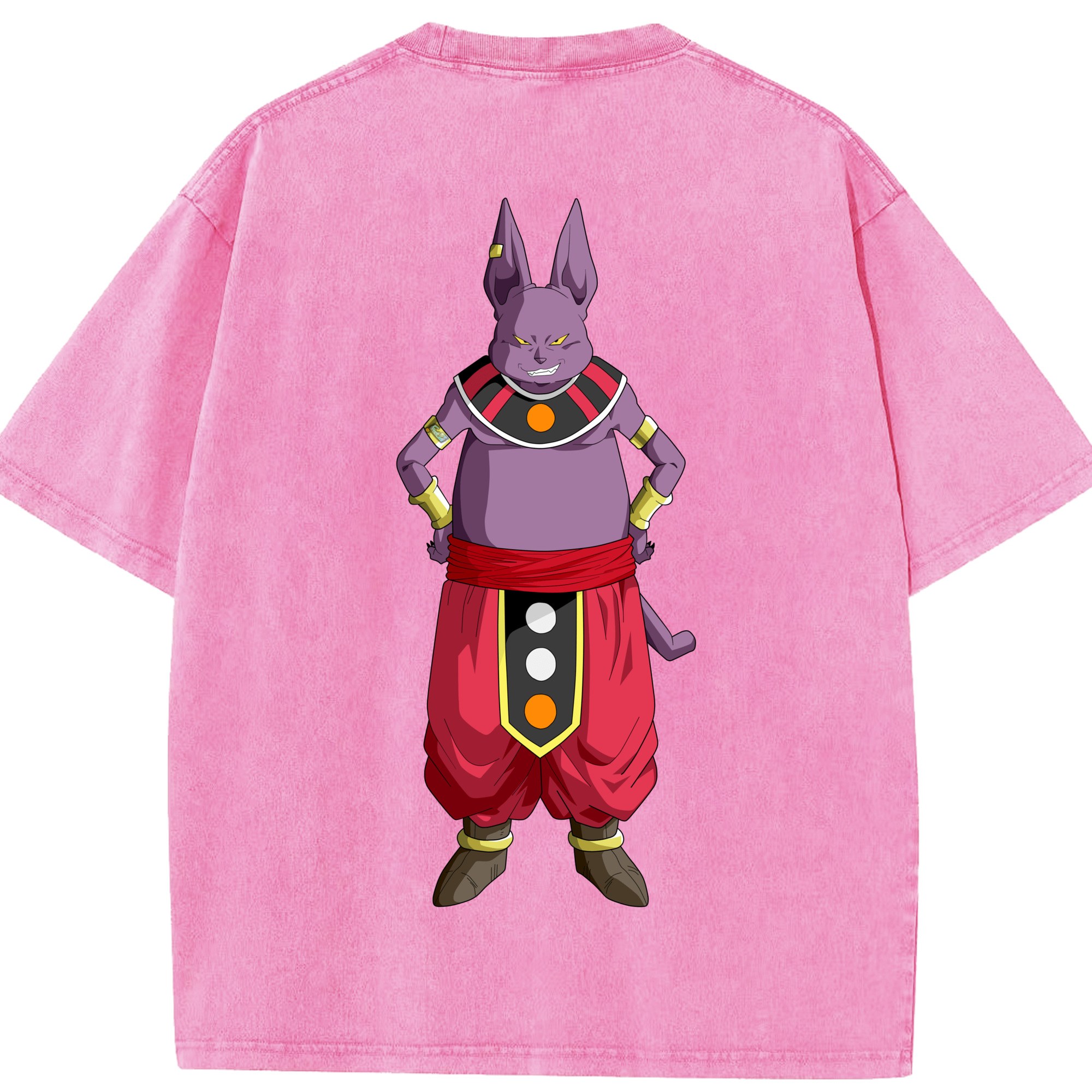 （画像用） ドラゴンボール シャンパ DRAGON BALL Champa 綿100% ヴィンテージ風 半袖Tシャツ（背面プリント）